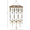 imageDeco 79 Metal Heart Windchime with Beads and Cone Bells 4quot x 7quot x 33quot GoldBrown