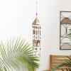 imageDeco 79 Metal Heart Windchime with Beads and Cone Bells 4quot x 7quot x 33quot GoldBrown