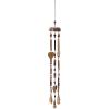 imageDeco 79 Metal Heart Windchime with Beads and Cone Bells 4quot x 7quot x 33quot GoldGold