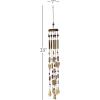 imageDeco 79 Metal Heart Windchime with Beads and Cone Bells 4quot x 7quot x 33quot GoldGold