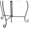 imageDeco 79 Metal Indoor Outdoor Plantstand Curved Folding 3 Tier Plant Shelf with Floral and Scroll Patterns Plant Stand 17quot x 17quot x 20quot SilverBlack