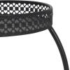 imageDeco 79 Metal Indoor Outdoor Plantstand Curved Folding 3 Tier Plant Shelf with Floral and Scroll Patterns Plant Stand 17quot x 17quot x 20quot SilverBlack