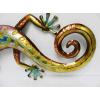 imageDeco 79 Metal Lizard Indoor Outdoor Floral Patterned Wall Decor with Purple and Teal Accents 18quot x 3quot x 33quot Blue10L x 2W