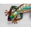 imageDeco 79 Metal Lizard Indoor Outdoor Floral Patterned Wall Decor with Purple and Teal Accents 18quot x 3quot x 33quot Blue10L x 2W