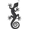 imageDeco 79 Metal Lizard Indoor Outdoor Floral Patterned Wall Decor with Purple and Teal Accents 18quot x 3quot x 33quot Blue30L x 14W