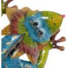 imageDeco 79 Metal Lizard Indoor Outdoor Floral Patterned Wall Decor with Purple and Teal Accents 18quot x 3quot x 33quot BlueWall Art 13 x 5 x 28