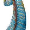 imageDeco 79 Metal Lizard Indoor Outdoor Floral Patterned Wall Decor with Purple and Teal Accents 18quot x 3quot x 33quot BlueWall Art 15 x 5 x 29
