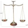 imageDeco 79 Metal Small Vintage Style Decorative Scales with Red and Green Floral Accents 12quot x 4quot x 12quot Gold