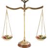 imageDeco 79 Metal Small Vintage Style Decorative Scales with Red and Green Floral Accents 12quot x 4quot x 12quot Gold