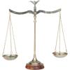 imageDeco 79 Metal Small Vintage Style Decorative Scales with Red and Green Floral Accents 12quot x 4quot x 12quot Gold