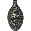 imageDeco 79 Mother of Pearl Shell Handmade Decorative Vase Mosaic Inspired Centerpiece Vase Flower Vase for Home Decoration 8quot x 8quot x 15quot GrayBlack