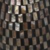 imageDeco 79 Mother of Pearl Shell Handmade Decorative Vase Mosaic Inspired Centerpiece Vase Flower Vase for Home Decoration 8quot x 8quot x 15quot GrayBlack
