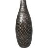 imageDeco 79 Mother of Pearl Shell Handmade Decorative Vase Mosaic Inspired Centerpiece Vase Flower Vase for Home Decoration 8quot x 8quot x 15quot GrayBlack