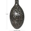 imageDeco 79 Mother of Pearl Shell Handmade Decorative Vase Mosaic Inspired Centerpiece Vase Flower Vase for Home Decoration 8quot x 8quot x 15quot GrayBlack
