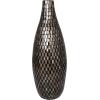 imageDeco 79 Mother of Pearl Shell Handmade Decorative Vase Mosaic Inspired Centerpiece Vase Flower Vase for Home Decoration 8quot x 8quot x 15quot GrayBlack