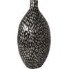 imageDeco 79 Mother of Pearl Shell Handmade Decorative Vase Mosaic Inspired Centerpiece Vase Flower Vase for Home Decoration 8quot x 8quot x 15quot GrayBlack