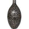 imageDeco 79 Mother of Pearl Shell Handmade Decorative Vase Mosaic Inspired Centerpiece Vase Flower Vase for Home Decoration 8quot x 8quot x 15quot GrayBlack