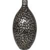imageDeco 79 Mother of Pearl Shell Handmade Decorative Vase Mosaic Inspired Centerpiece Vase Flower Vase for Home Decoration 8quot x 8quot x 15quot GrayBlack
