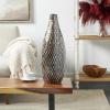 imageDeco 79 Mother of Pearl Shell Handmade Decorative Vase Mosaic Inspired Centerpiece Vase Flower Vase for Home Decoration 8quot x 8quot x 15quot GrayBlack