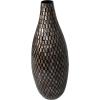 imageDeco 79 Mother of Pearl Shell Handmade Decorative Vase Mosaic Inspired Centerpiece Vase Flower Vase for Home Decoration 8quot x 8quot x 15quot GrayBlack