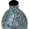 imageDeco 79 Mother of Pearl Shell Handmade Decorative Vase Mosaic Inspired Centerpiece Vase Flower Vase for Home Decoration 8quot x 8quot x 15quot GrayBlue