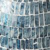imageDeco 79 Mother of Pearl Shell Handmade Decorative Vase Mosaic Inspired Centerpiece Vase Flower Vase for Home Decoration 8quot x 8quot x 15quot GrayBlue