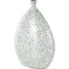 imageDeco 79 Mother of Pearl Shell Handmade Decorative Vase Mosaic Inspired Centerpiece Vase Flower Vase for Home Decoration 8quot x 8quot x 15quot GrayBlue