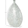 imageDeco 79 Mother of Pearl Shell Handmade Decorative Vase Mosaic Inspired Centerpiece Vase Flower Vase for Home Decoration 8quot x 8quot x 15quot GrayBlue