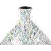 imageDeco 79 Mother of Pearl Shell Handmade Decorative Vase Mosaic Inspired Centerpiece Vase Flower Vase for Home Decoration 8quot x 8quot x 15quot GrayBlue