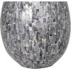 imageDeco 79 Mother of Pearl Shell Handmade Decorative Vase Mosaic Inspired Centerpiece Vase Flower Vase for Home Decoration 8quot x 8quot x 15quot GrayGray