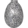 imageDeco 79 Mother of Pearl Shell Handmade Decorative Vase Mosaic Inspired Centerpiece Vase Flower Vase for Home Decoration 8quot x 8quot x 15quot GrayGray