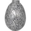 imageDeco 79 Mother of Pearl Shell Handmade Decorative Vase Mosaic Inspired Centerpiece Vase Flower Vase for Home Decoration 8quot x 8quot x 15quot GrayGray