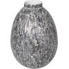 imageDeco 79 Mother of Pearl Shell Handmade Decorative Vase Mosaic Inspired Centerpiece Vase Flower Vase for Home Decoration 8quot x 8quot x 15quot GrayGray