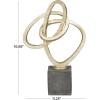 imageDeco 79 Polystone Abstract Decorative Sculpture Swirl Home Decor Statue Accent Figurine 8quot x 9quot x 19quot Gold11 x 4 x 17