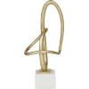 imageDeco 79 Polystone Abstract Decorative Sculpture Swirl Home Decor Statue Accent Figurine 8quot x 9quot x 19quot Gold8 x 9 x 19