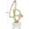 imageDeco 79 Polystone Abstract Decorative Sculpture Swirl Home Decor Statue Accent Figurine 8quot x 9quot x 19quot Gold8 x 9 x 19