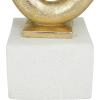 imageDeco 79 Polystone Abstract Decorative Sculpture Swirl Home Decor Statue Accent Figurine 8quot x 9quot x 19quot Gold8 x 9 x 19