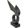 imageDeco 79 Polystone Abstract Decorative Sculpture Wing Home Decor Statue with Black Base Accent Figurine 14quot x 5quot x 15quot Black