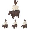 imageDeco 79 Polystone Pig Decorative Sculpture Home Decor Statue Accent Figurine 13quot x 4quot x 7quot Dark BrownBrown