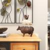 imageDeco 79 Polystone Pig Decorative Sculpture Home Decor Statue Accent Figurine 13quot x 4quot x 7quot Dark BrownBrown