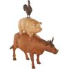 imageDeco 79 Polystone Pig Decorative Sculpture Home Decor Statue Accent Figurine 13quot x 4quot x 7quot Dark BrownCopper