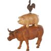 imageDeco 79 Polystone Pig Decorative Sculpture Home Decor Statue Accent Figurine 13quot x 4quot x 7quot Dark BrownCopper