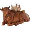 imageDeco 79 Polystone Pig Decorative Sculpture Home Decor Statue Accent Figurine 13quot x 4quot x 7quot Dark BrownCopper