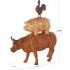 imageDeco 79 Polystone Pig Decorative Sculpture Home Decor Statue Accent Figurine 13quot x 4quot x 7quot Dark BrownCopper