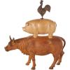 imageDeco 79 Polystone Pig Decorative Sculpture Home Decor Statue Accent Figurine 13quot x 4quot x 7quot Dark BrownCopper