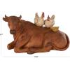 imageDeco 79 Polystone Pig Decorative Sculpture Home Decor Statue Accent Figurine 13quot x 4quot x 7quot Dark BrownCopper