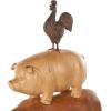 imageDeco 79 Polystone Pig Decorative Sculpture Home Decor Statue Accent Figurine 13quot x 4quot x 7quot Dark BrownCopper