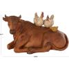 imageDeco 79 Polystone Pig Decorative Sculpture Home Decor Statue Accent Figurine 13quot x 4quot x 7quot Dark BrownCopper