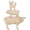 imageDeco 79 Polystone Pig Decorative Sculpture Home Decor Statue Accent Figurine 13quot x 4quot x 7quot Dark BrownCream