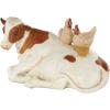 imageDeco 79 Polystone Pig Decorative Sculpture Home Decor Statue Accent Figurine 13quot x 4quot x 7quot Dark BrownCream